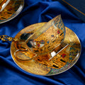 Coffret Luxe de Tasses à Café en Porcelaine Style Royal Européen - Inspiré du Baiser de Klimt