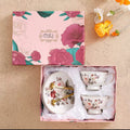 Coffret de tasses à café duo "Élégance Florale"
